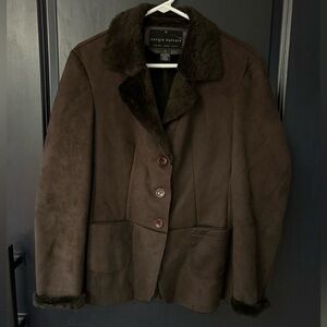 Vintage Sergio Valente Faux Fur Lined Coat. Size Large